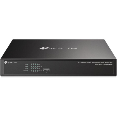 TP-Link VIGI NVR1008H-8MP, 8 kanálů, 80Mbps, H.265+, 1x SATA, max. 10 TB, 8x PoE, 2x USB, VGA, HDMI