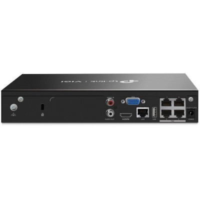 TP-Link VIGI NVR1004H-4P, 4 kanály, 80Mbps, H.265+, 1x SATA, max. 10 TB, 4x PoE+, 2x USB, VGA, HDMI