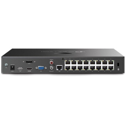 TP-Link VIGI NVR2016H-16MP, 16 kanálů, 80Mbps, H.265+, 2x SATA, max. 20 TB, 16x PoE+, 2x USB, 1x eSATA, VGA, HDMI