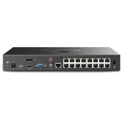 TP-Link VIGI NVR2016H-16P, 16 kanálů, 80Mbps, H.265+, 2x SATA, max. 20 TB, 16x PoE+, 2x USB, 1x eSATA, VGA, HDMI
