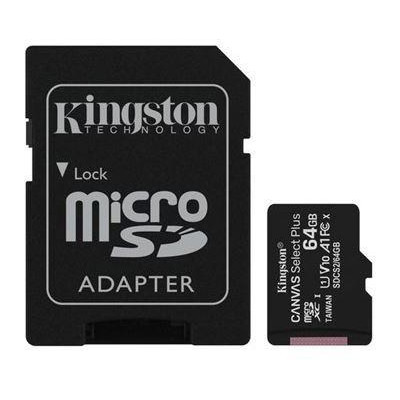 microSDXC karta 64GB - Kingston UHS-I, Class 10 + SD adapter